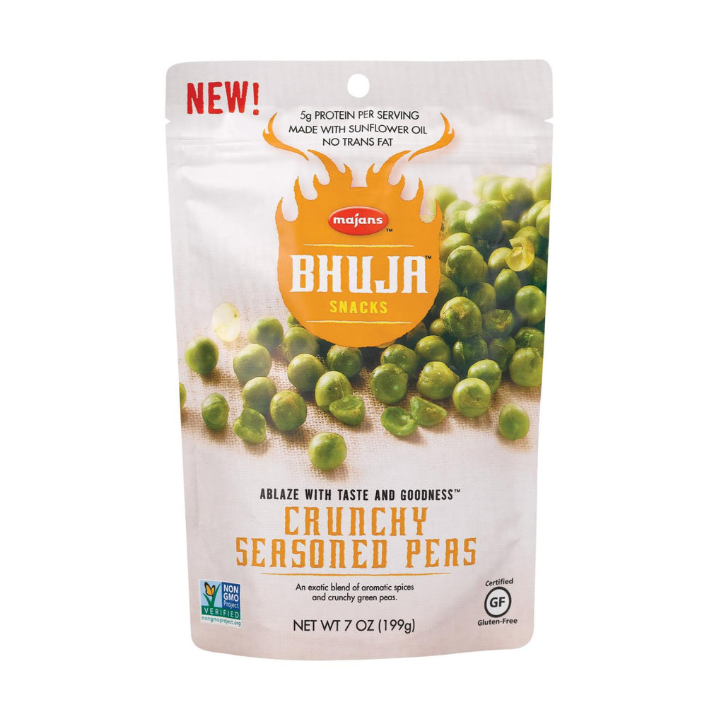 Bhuja Snacks - Crunchy Seasoned Peas - Case Of 6 - 7 Oz.