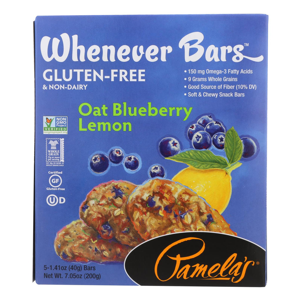 Pamela's Products - Oat Whenever Bars - Blueberry Lemon - Case Of 6 - 1.41 Oz.