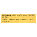 Reese Oysters - Smoked - Large - 3.7 Oz - Case Of 10