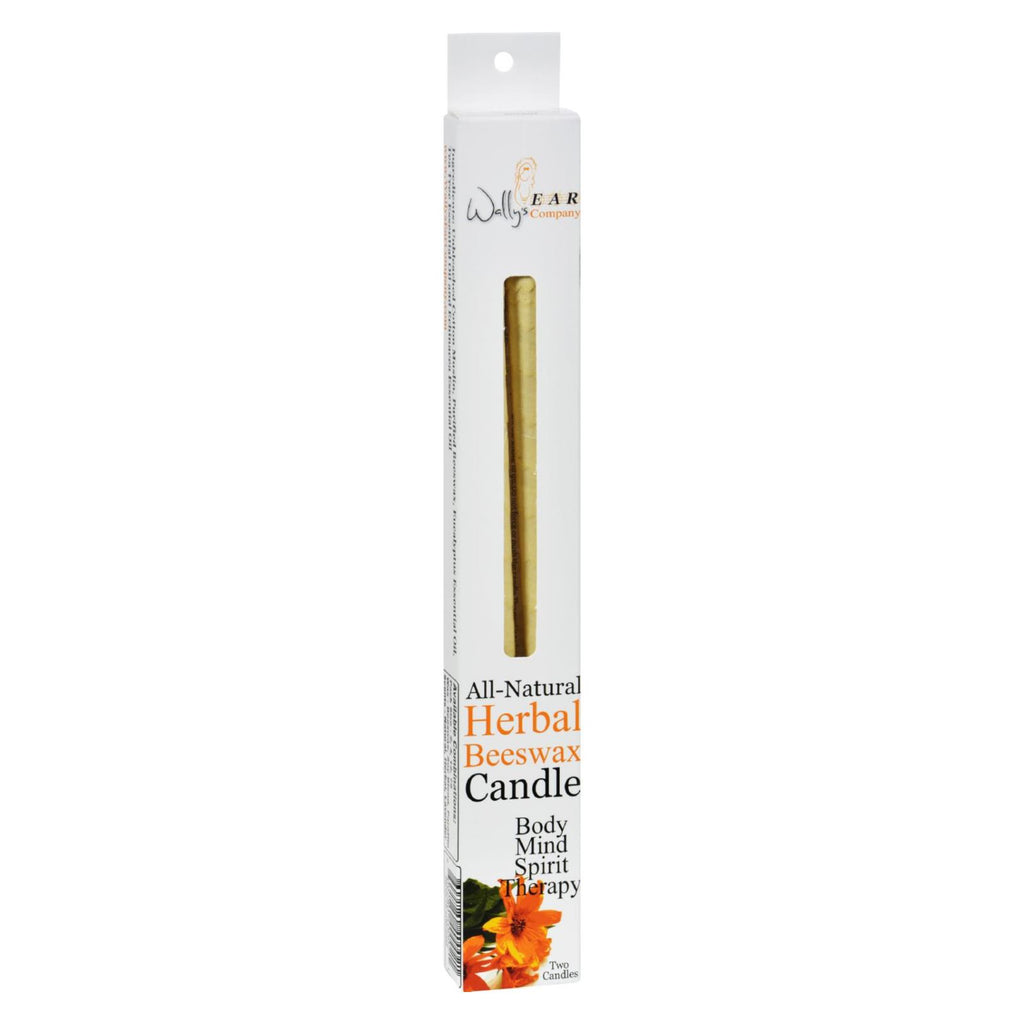 Wally's Natural Products Herbal Beeswax Candles - 2 Pk