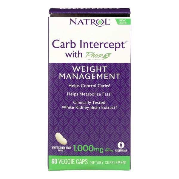 Natrol White Kidney Bean Carb Intercept - 60 Capsules