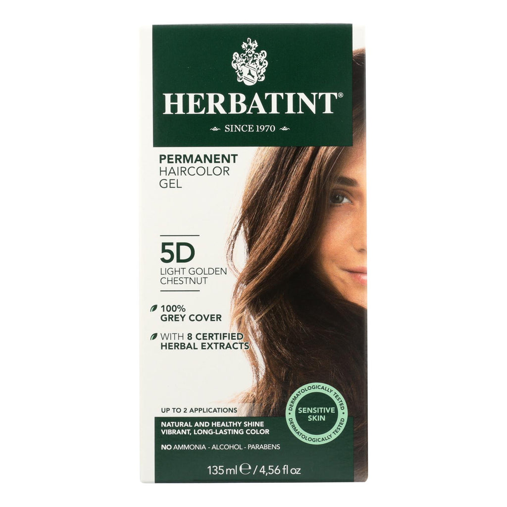 Herbatint Permanent Herbal Haircolour Gel 5d Light Golden Chestnut - 135 Ml