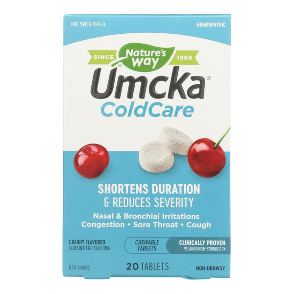 Nature's Way - Umcka Coldcare Cherry - 20 Chewables