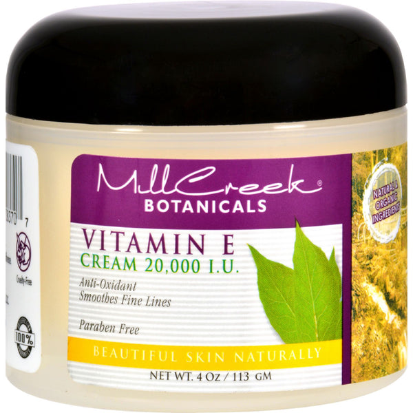 Mill Creek Botanicals Vitamin E Cream - 20000 Iu - 4 Oz