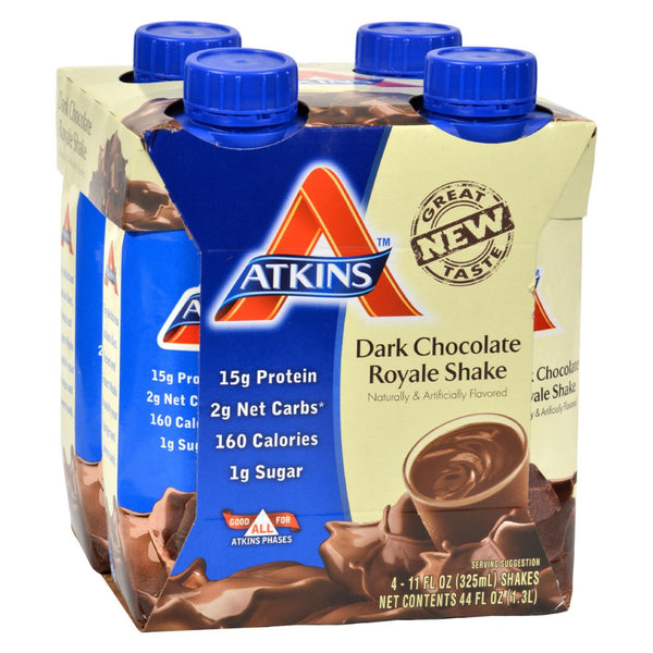Atkins Advantage Rtd Shake Dark Chocolate Royale - 11 Fl Oz Each - Pack Of 4