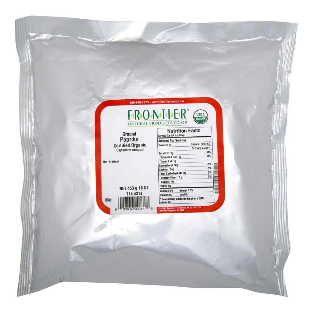 Frontier Herb Paprika - Organic - Powder - Ground - Bulk - 1 Lb
