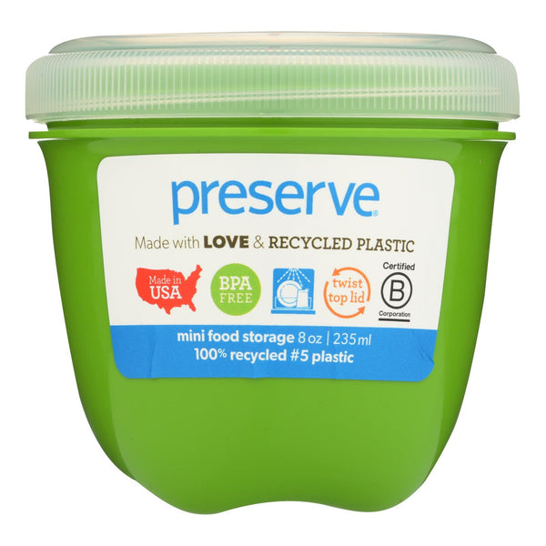 Preserve Mini Food Storage Container - Apple Green - Case Of 12 - 8 Oz