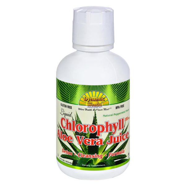 Dynamic Health Liquid Chlorophyll With Aloe Vera Juice Spearmint - 16 Fl Oz