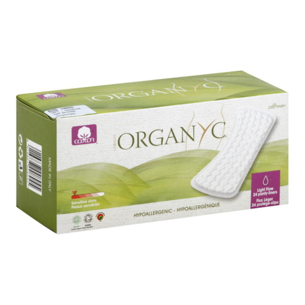 Organyc Cotton Flat Panty Liners - 24 Pack