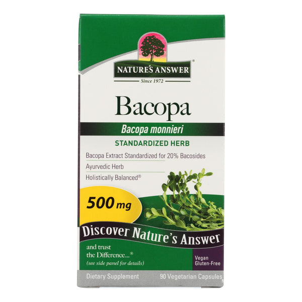 Nature's Answer - Bacopa - 500 Mg - 90 Veggie Caps