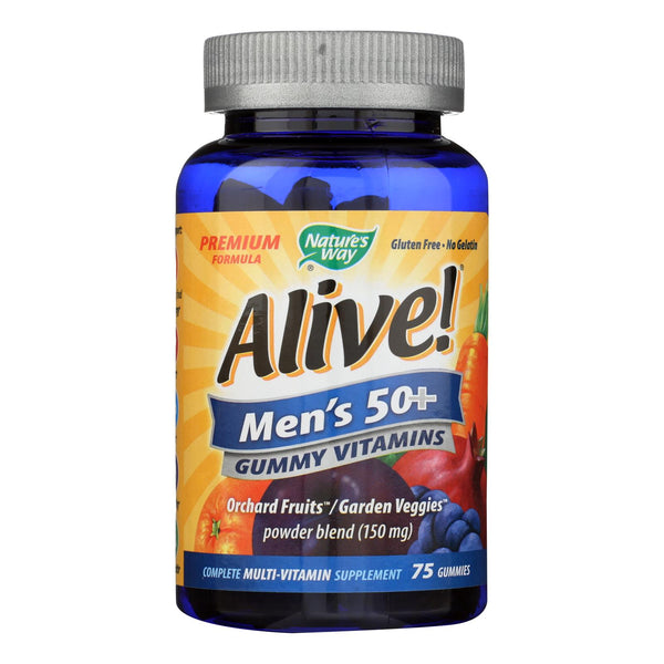 Nature's Way - Alive! Men's Multi-vitamin Gummies - 50 Plus - 75 Gummies