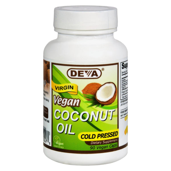 Deva Vegan Vitamins - Coconut Oil - Vegan - 90 Vegan Capsules